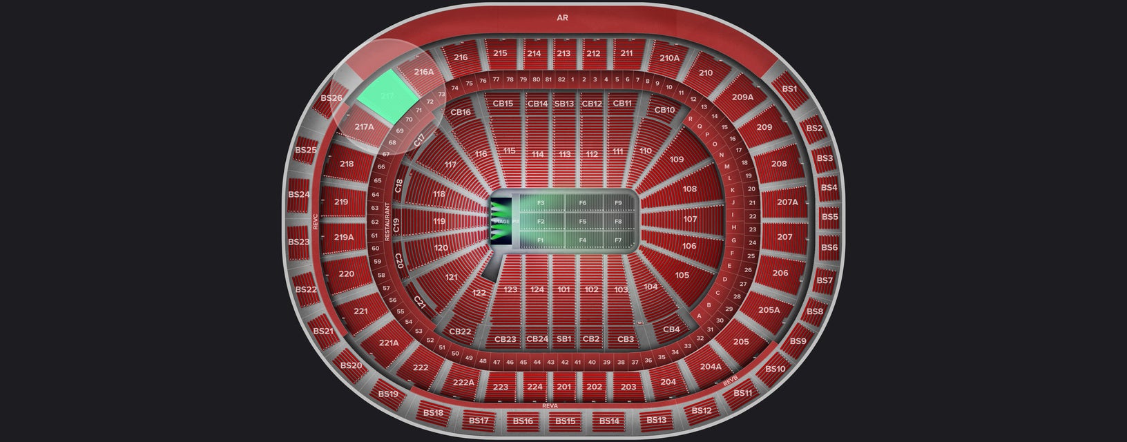 Seat view from Upper