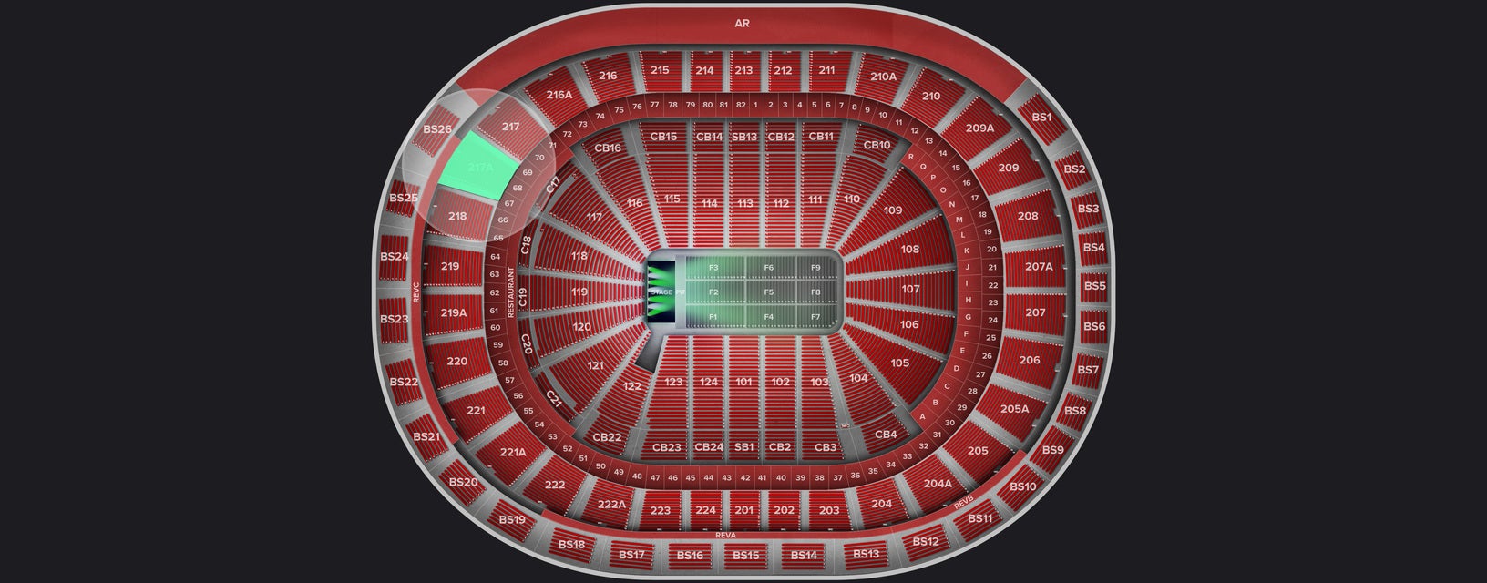 Seat view from Upper