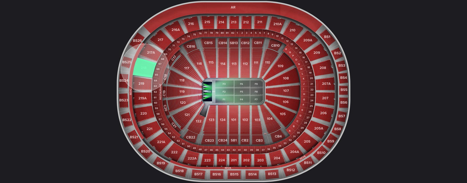 Seat view from Upper