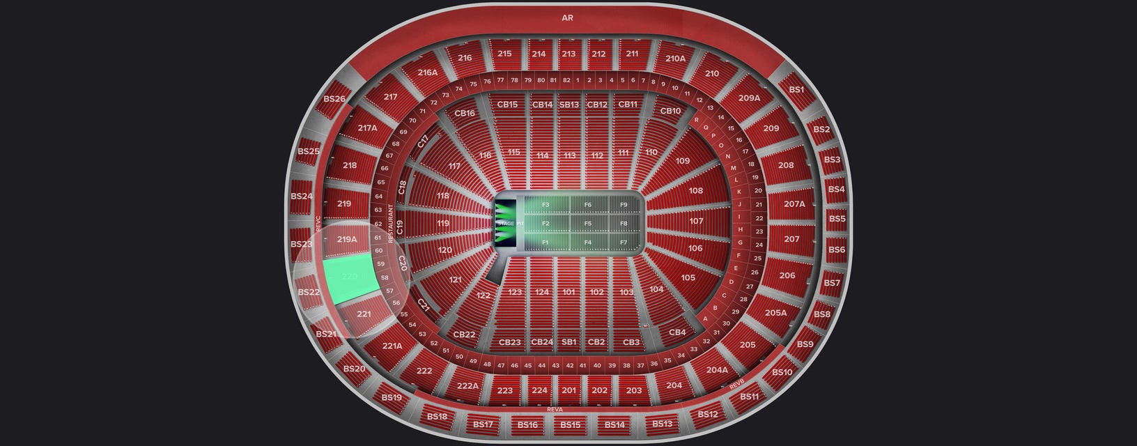 Seat view from Upper