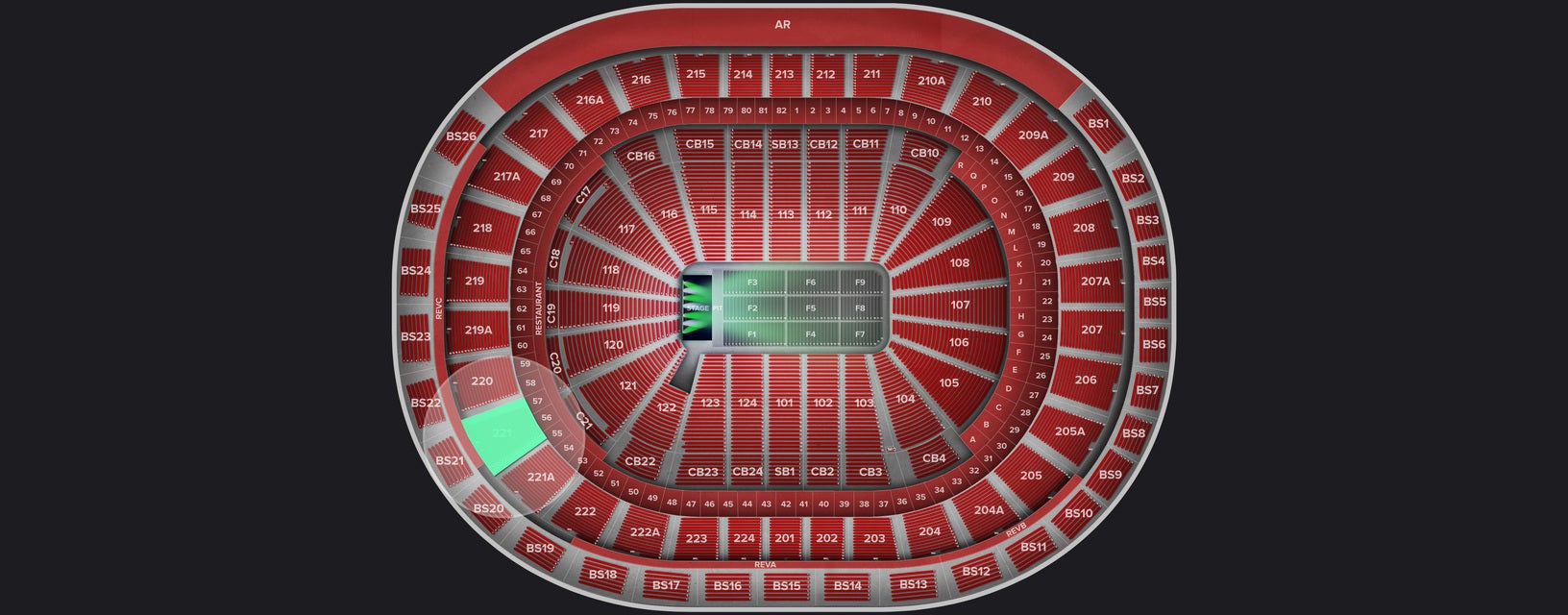 Seat view from Upper