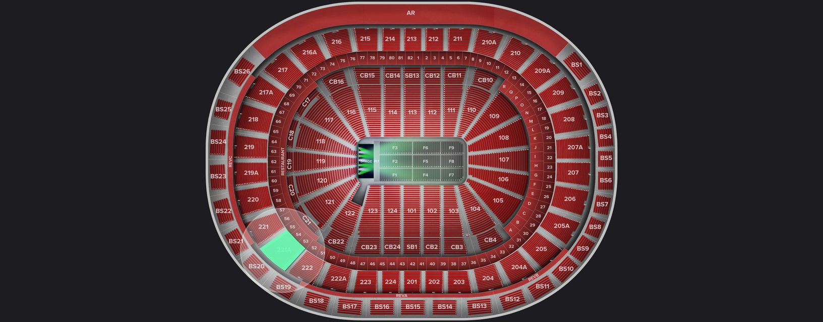 Seat view from Upper