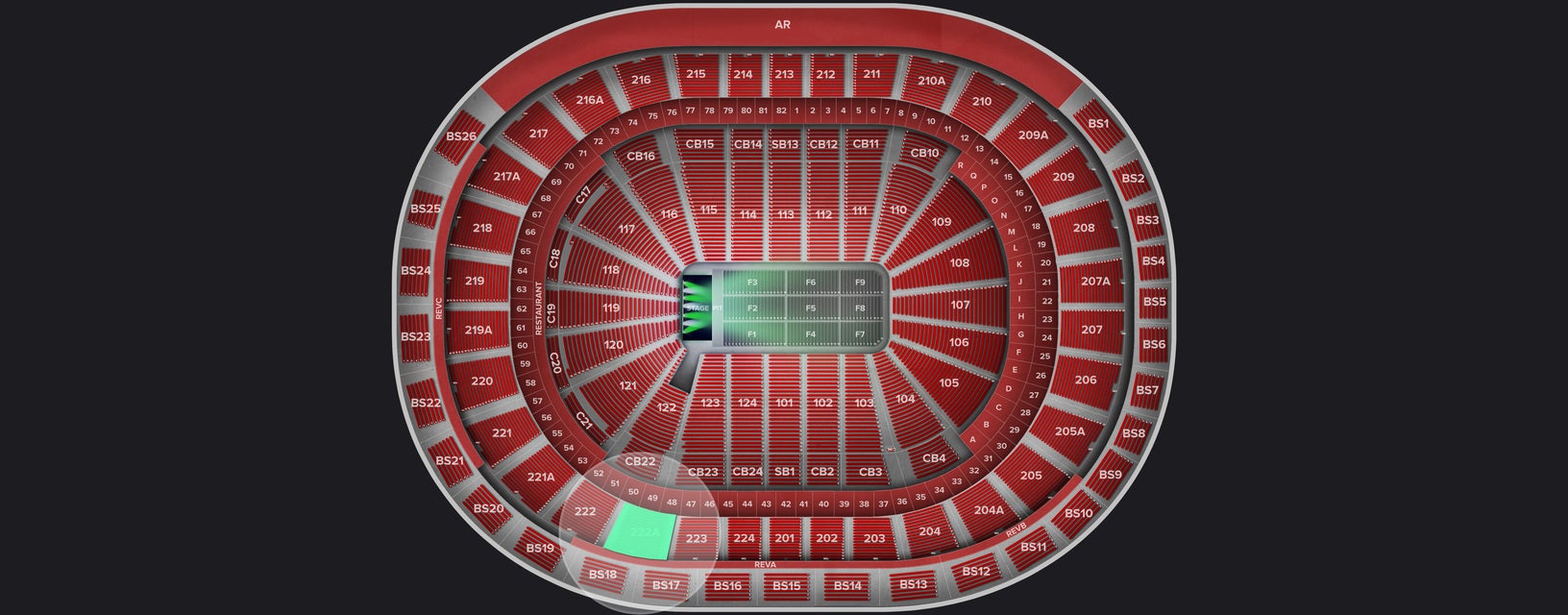 Seat view from Upper