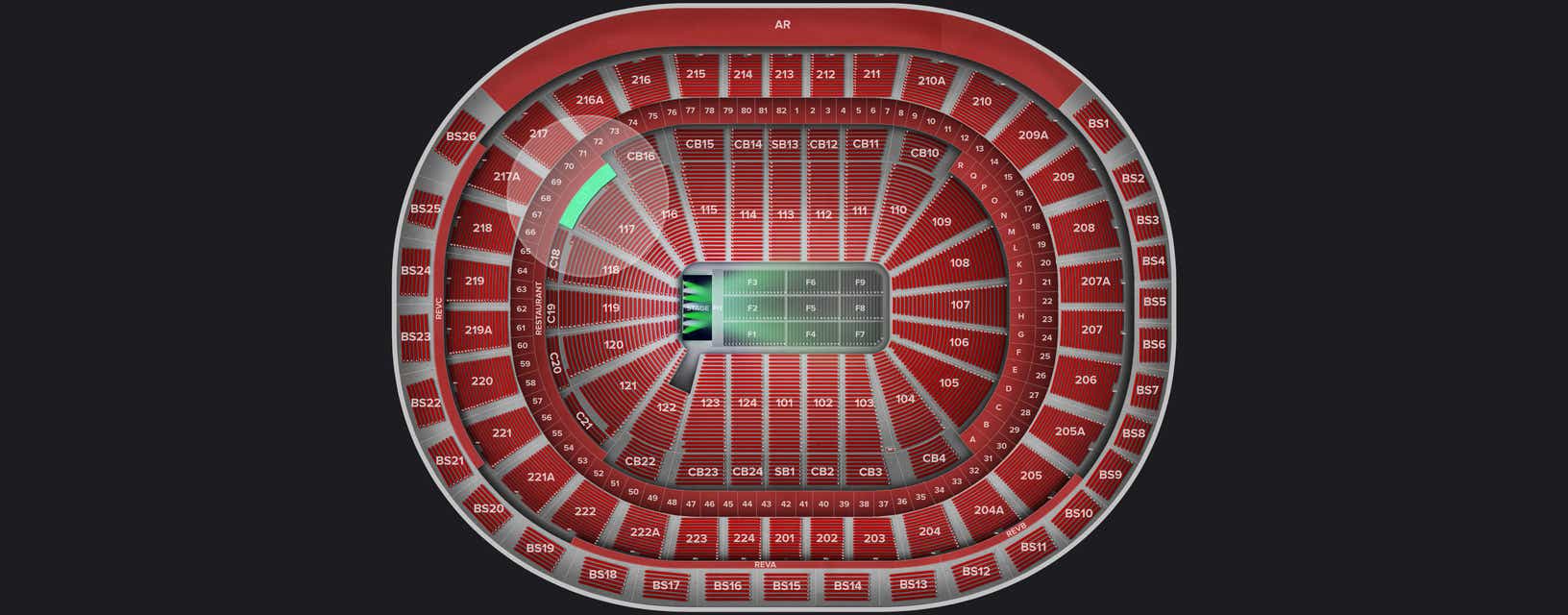 Seat view from Club Box
