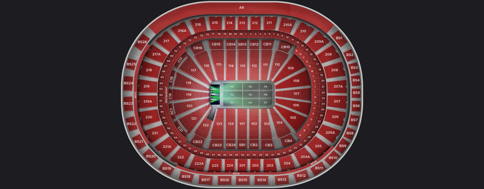 Seat view from Club Box