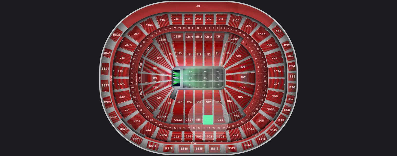Seat view from Club Box