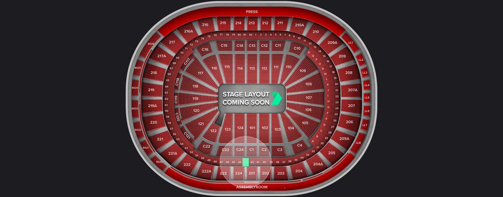 Seat view from 