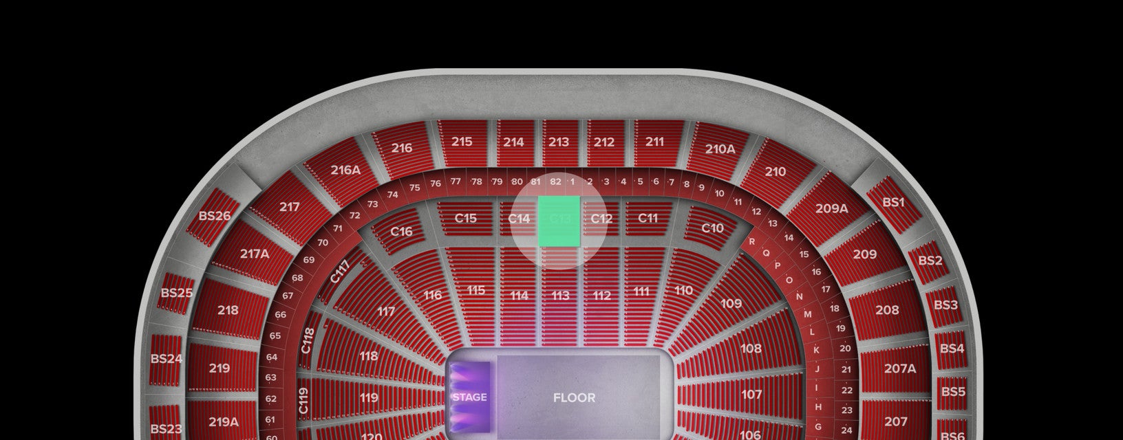 Seat view from Super Box