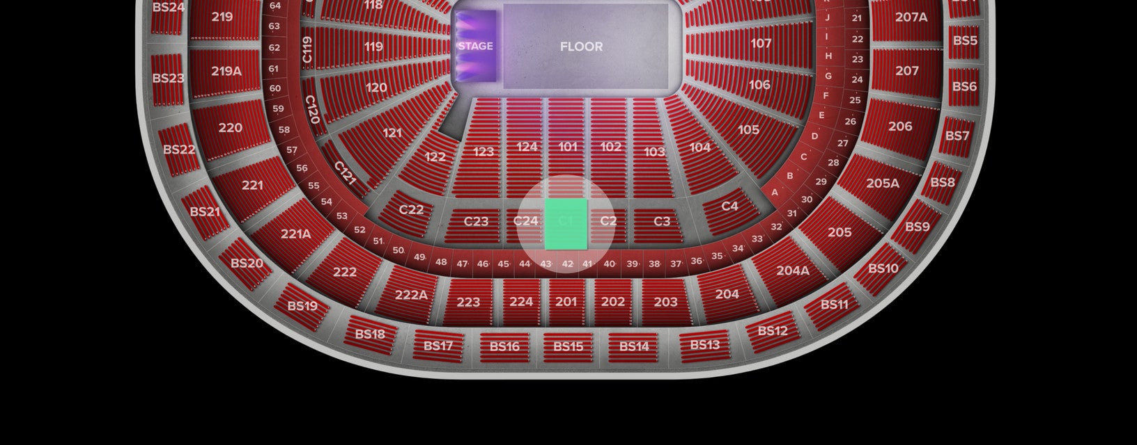 Seat view from Super Box