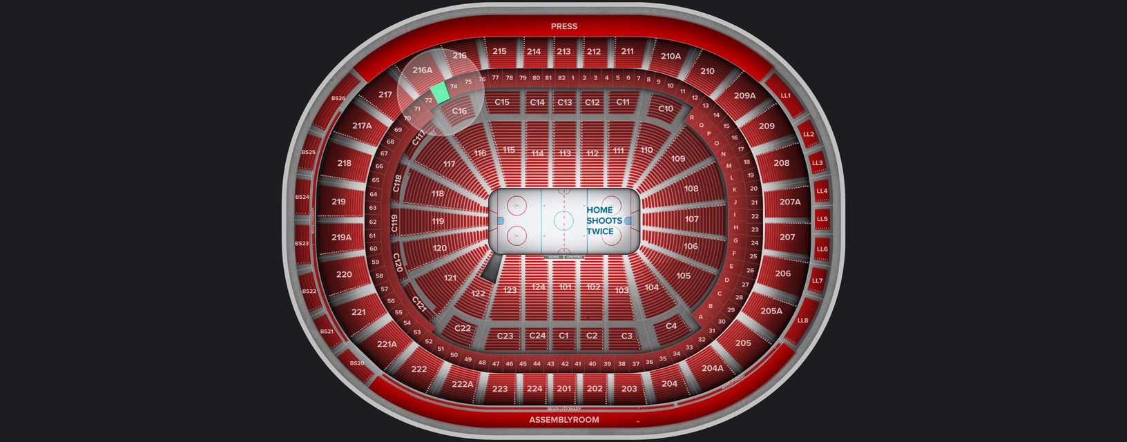 Seat view from 
