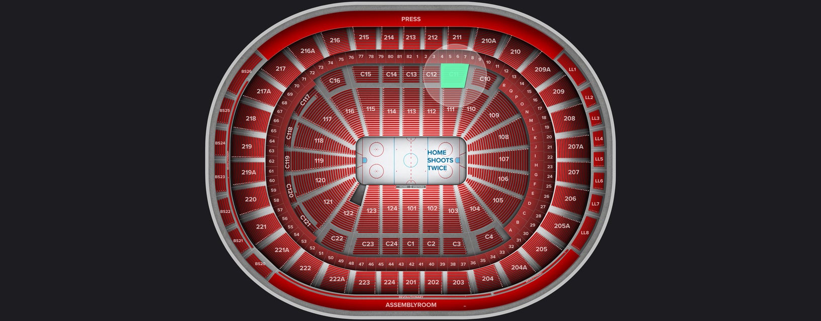 Seat view from Club Box