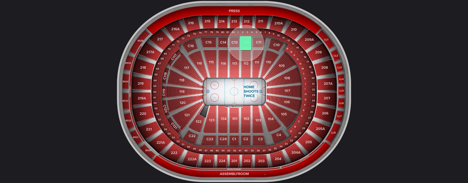 Seat view from Club Box