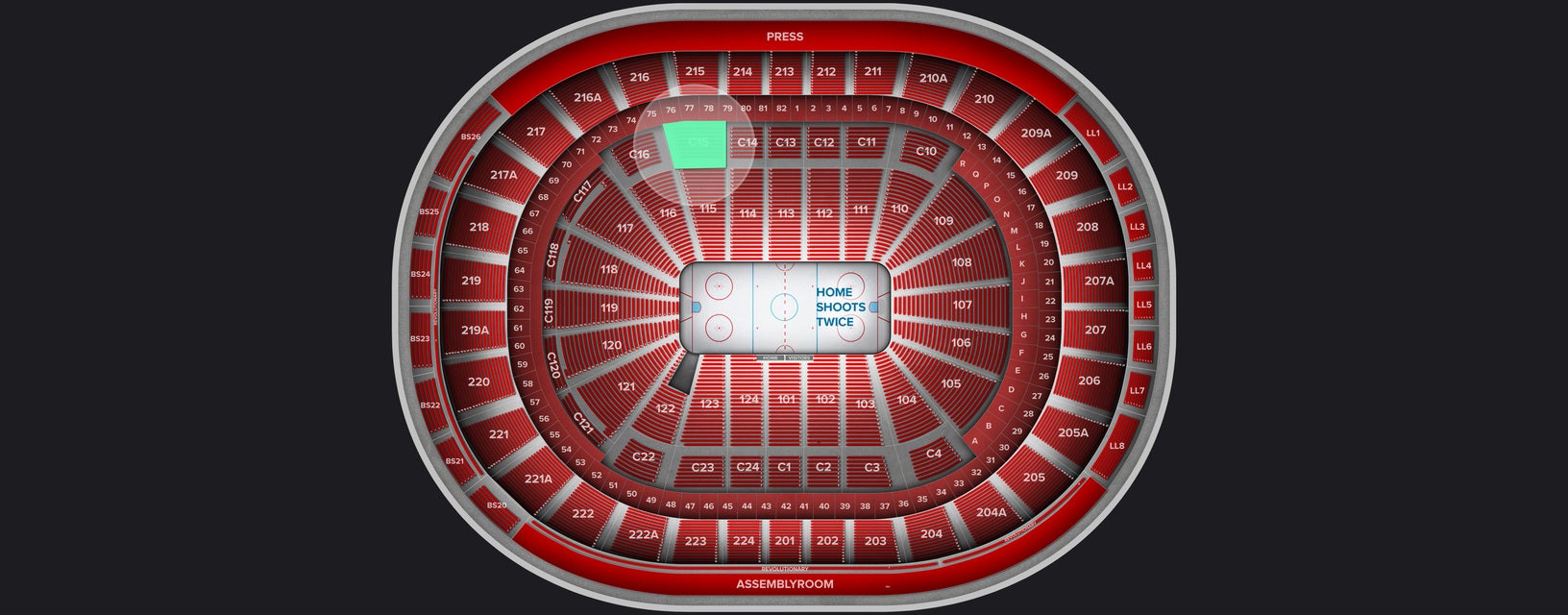 Seat view from Club Box