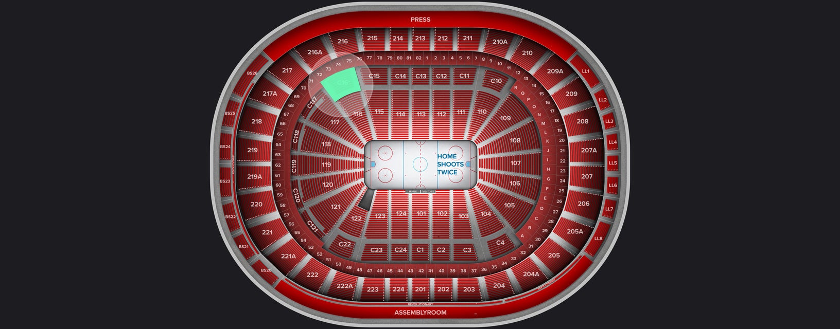 Seat view from Club Box