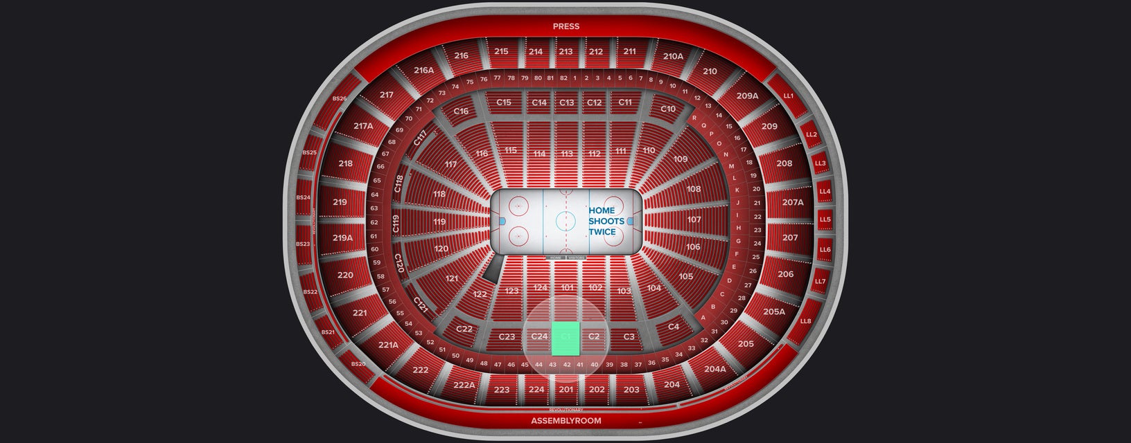 Seat view from Club Box
