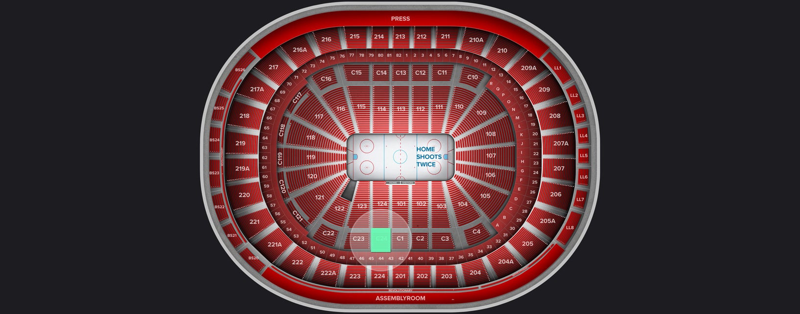 Seat view from Club Box