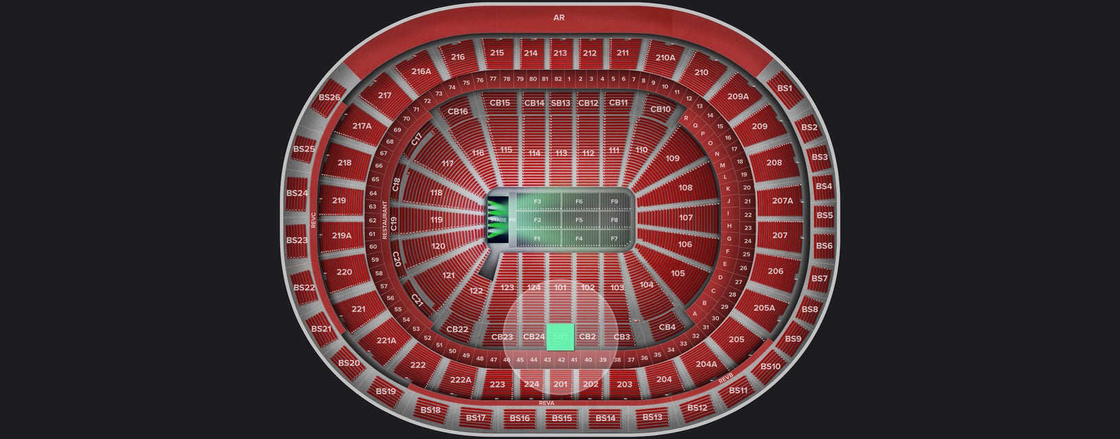 Seat view from Super Box