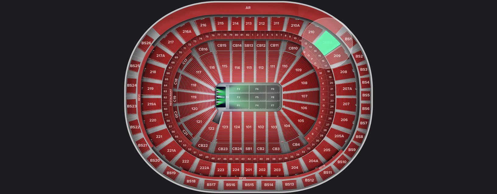 Seat view from Mezzanine Goal