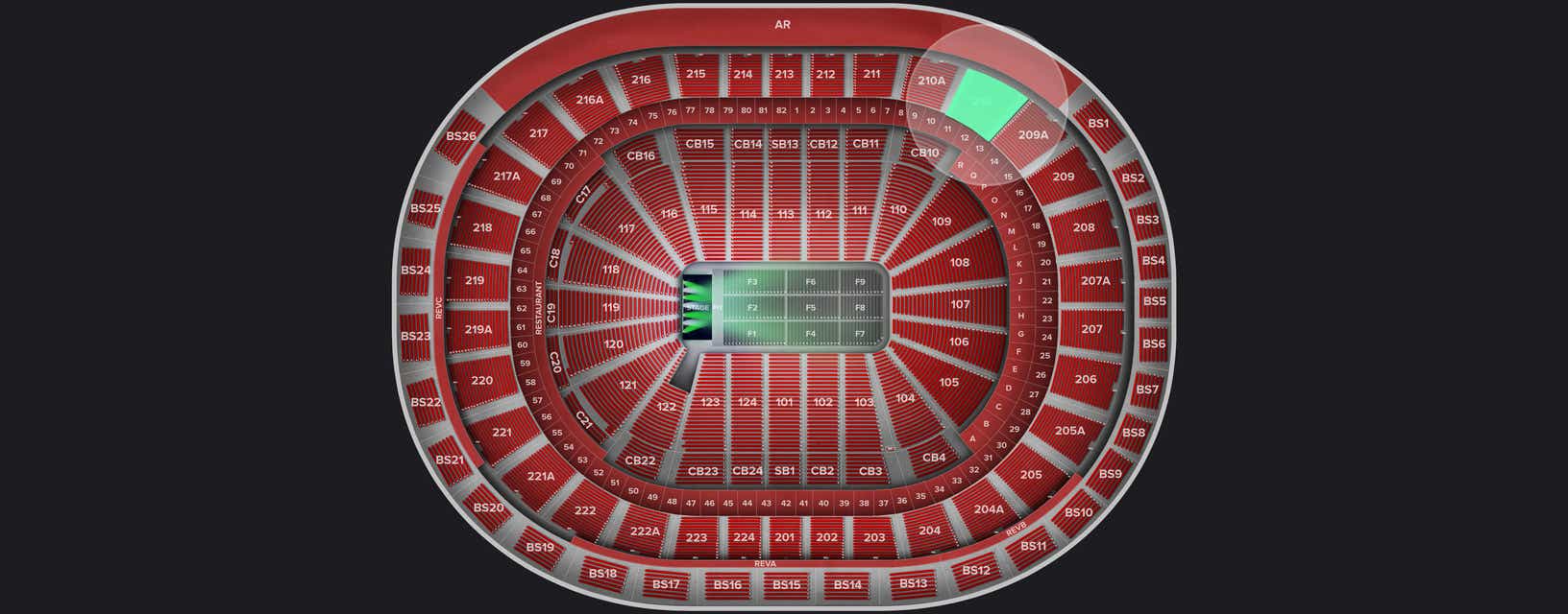 Seat view from Mezzanine Goal