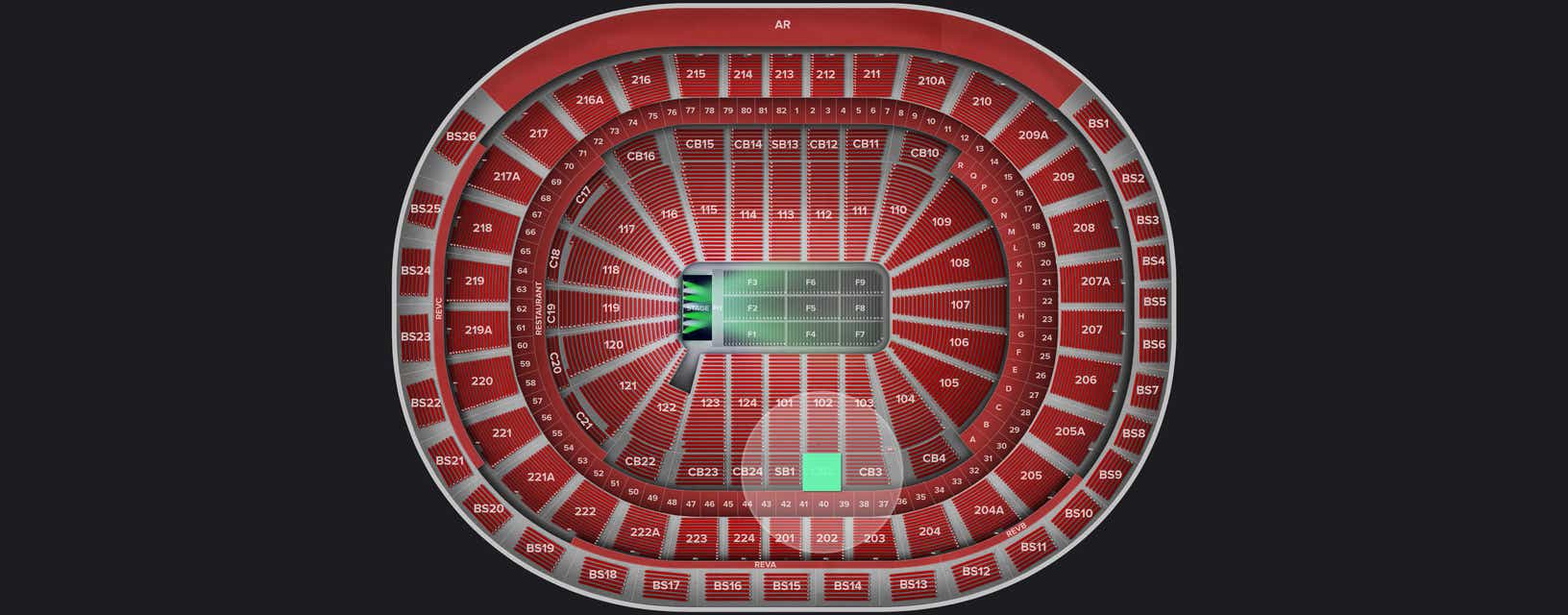 Seat view from Club Box