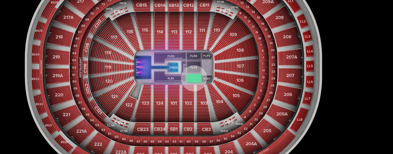 Seat view from Floor