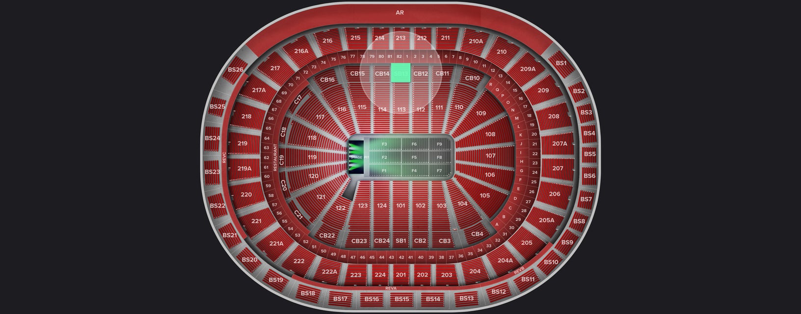 Seat view from Super Box