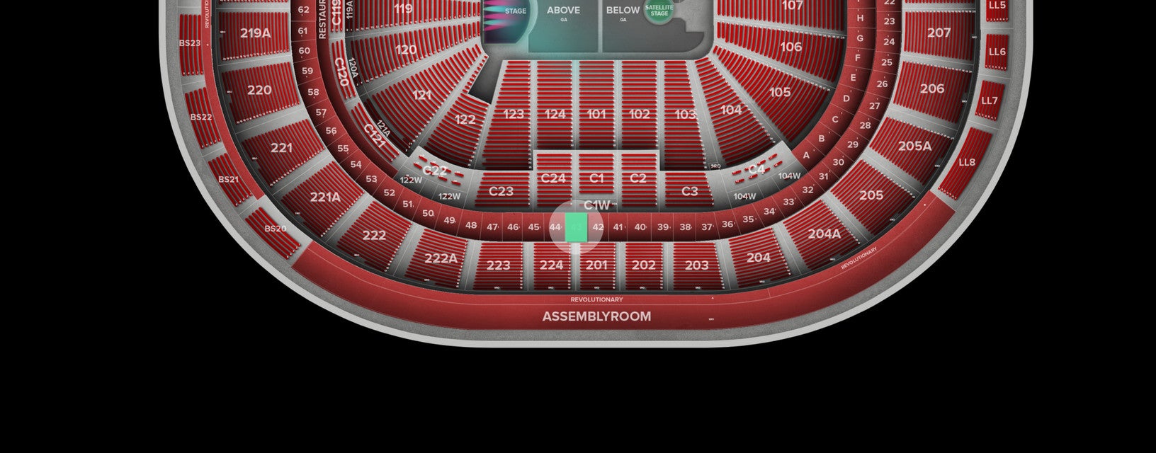 Seat view from Suite