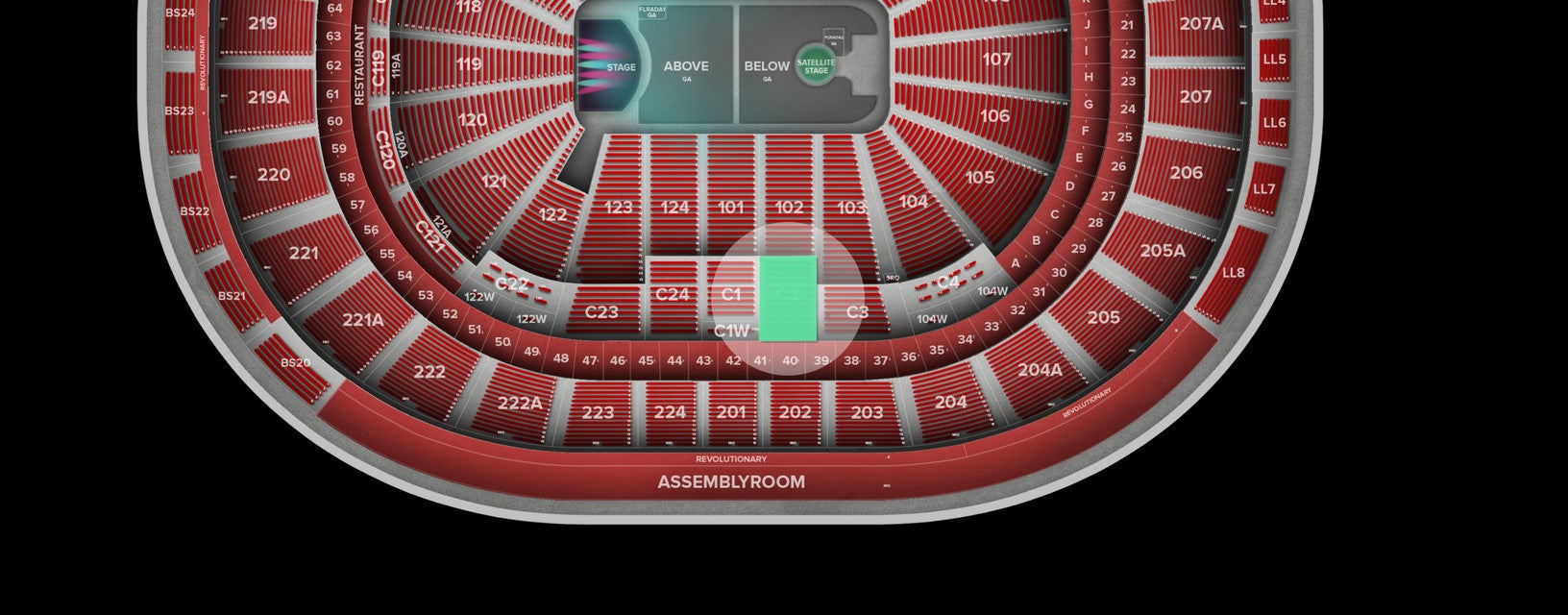 Seat view from Club Box