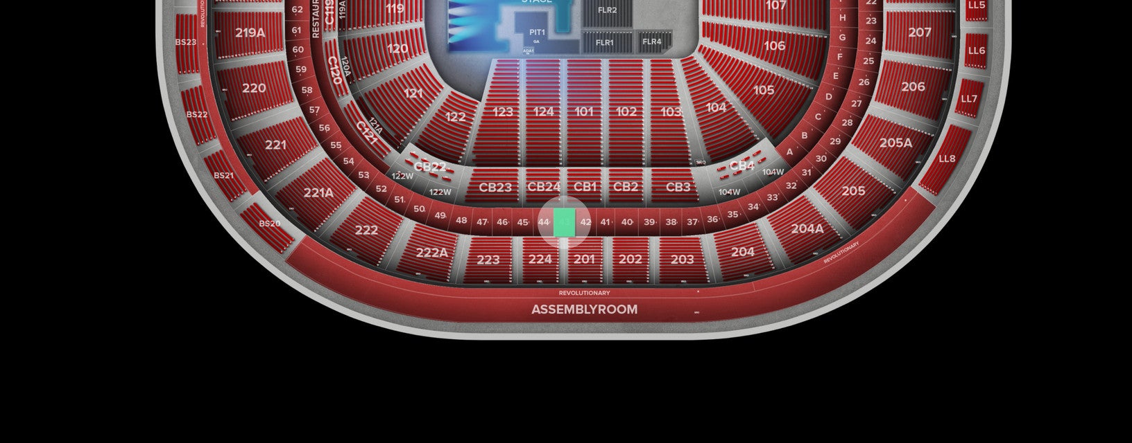 Seat view from Suite