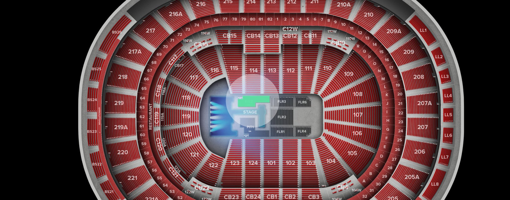 Seat view from Pit 2