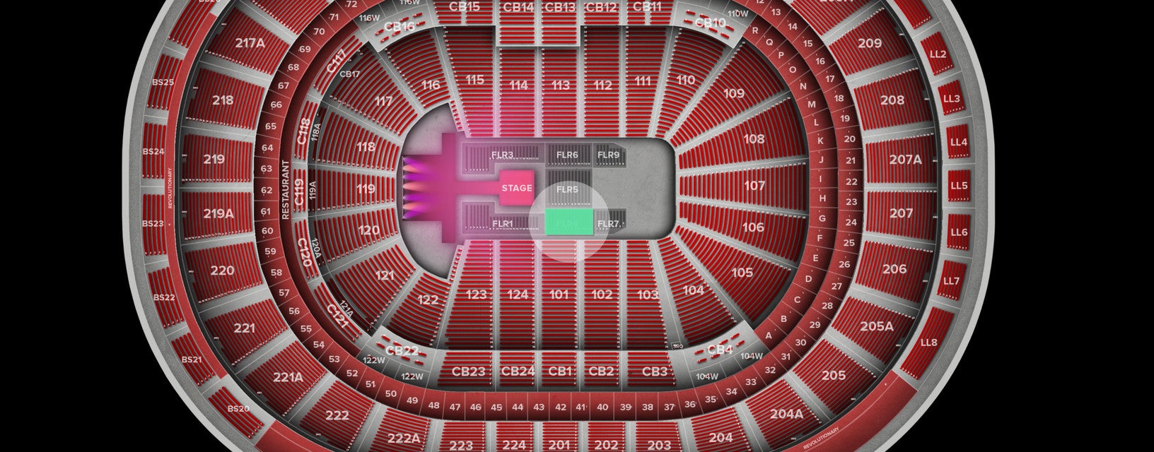 Seat view from Floor