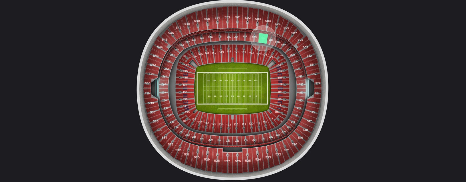 Seat view from Club
