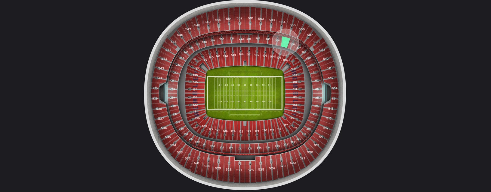 Seat view from Club