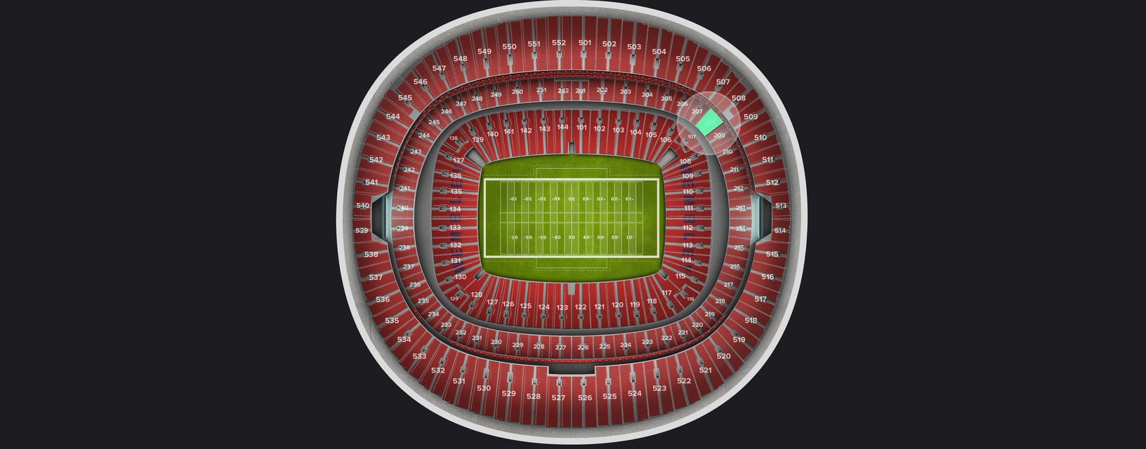 Seat view from Club