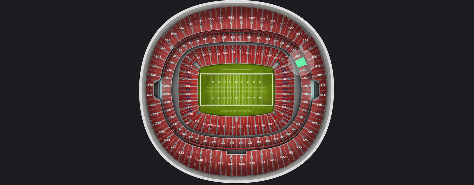 Seat view from Club