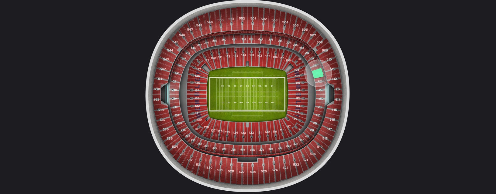 Seat view from Club
