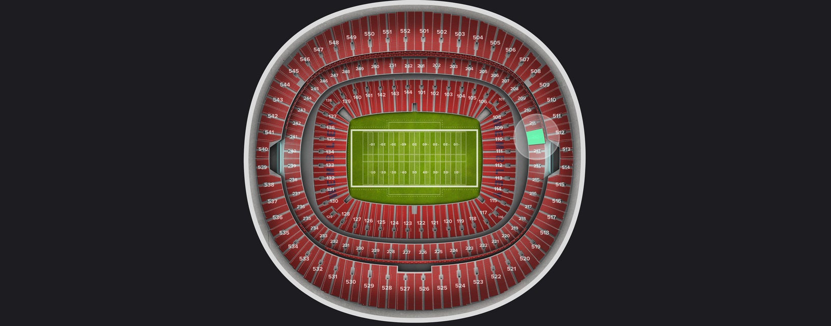 Seat view from Club
