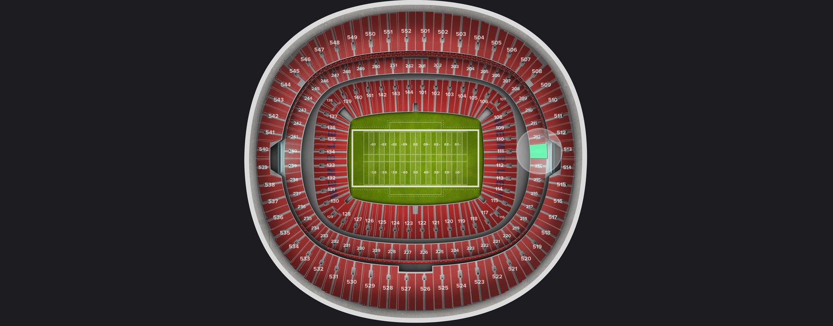 Seat view from Club