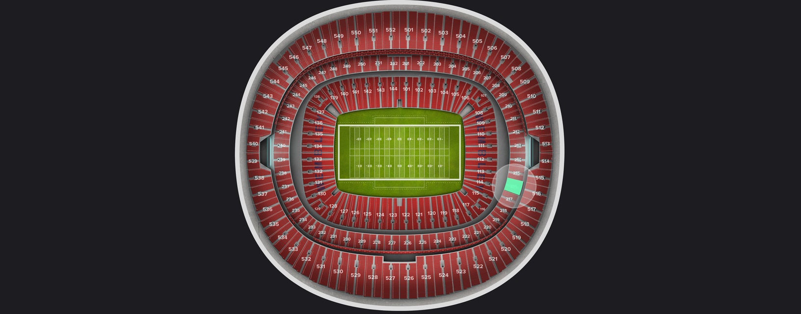 Seat view from Club