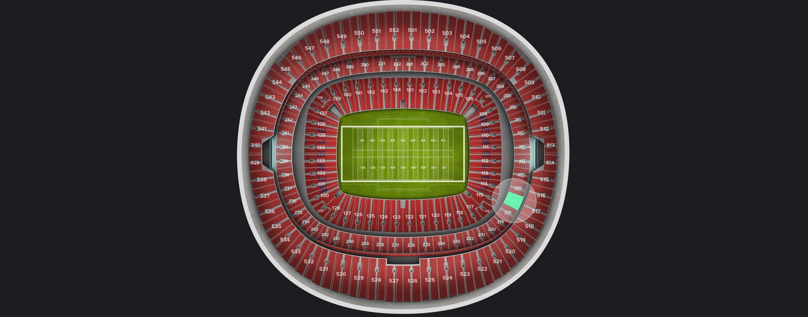 Seat view from Club