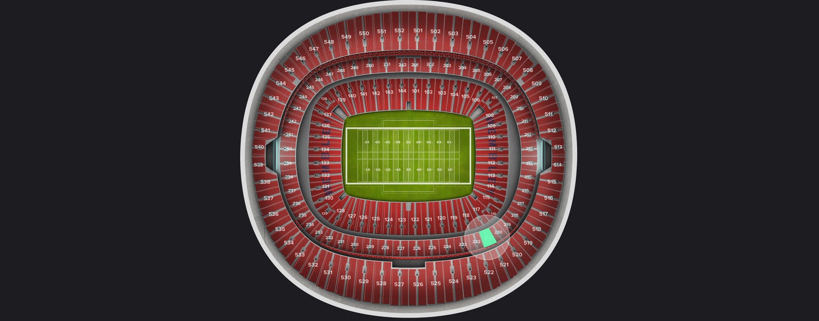 Seat view from Club