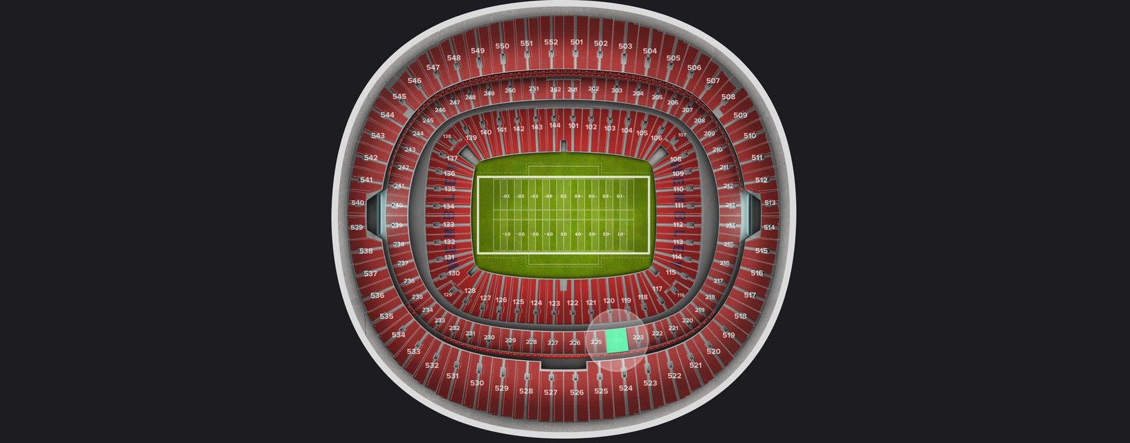 Seat view from Club