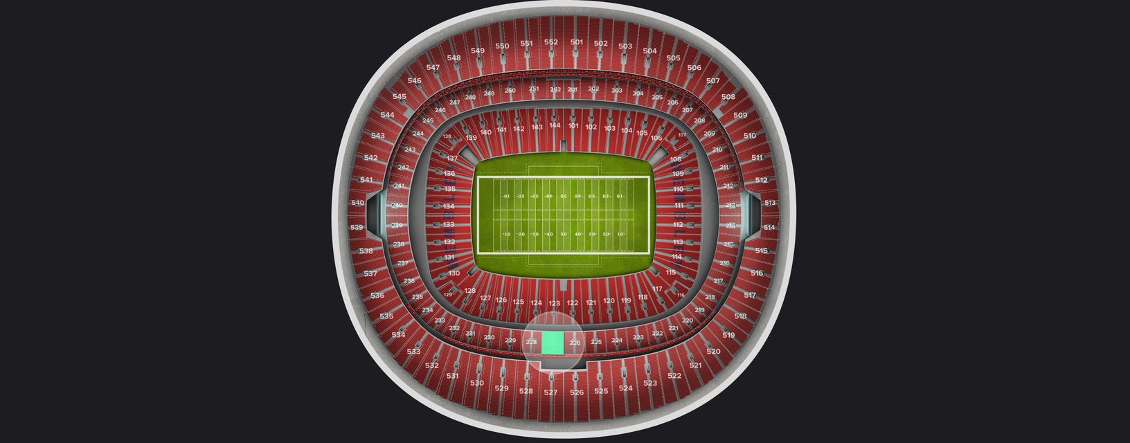 Seat view from Club