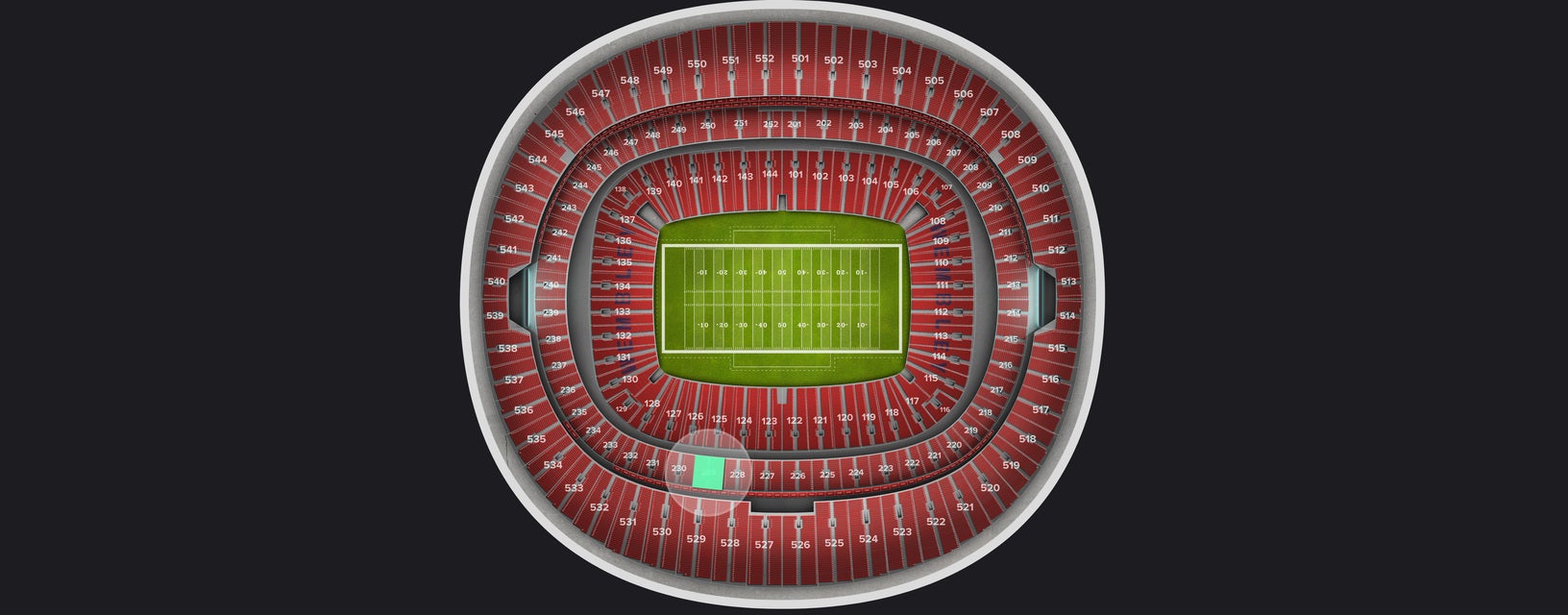 Seat view from Club