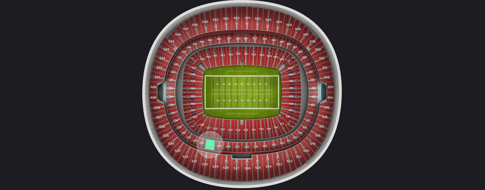 Seat view from Club