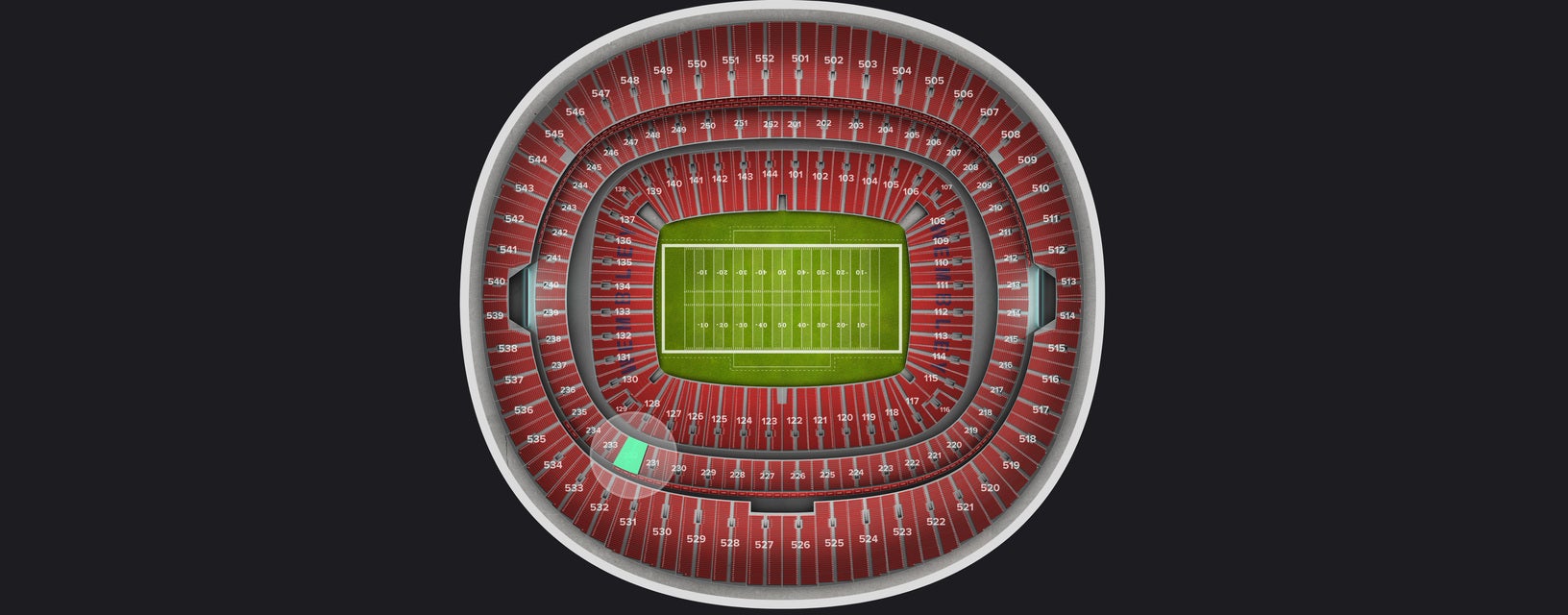 Seat view from Club