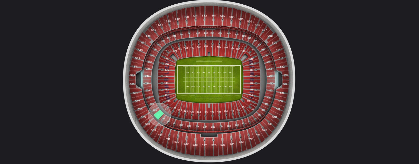 Seat view from Club