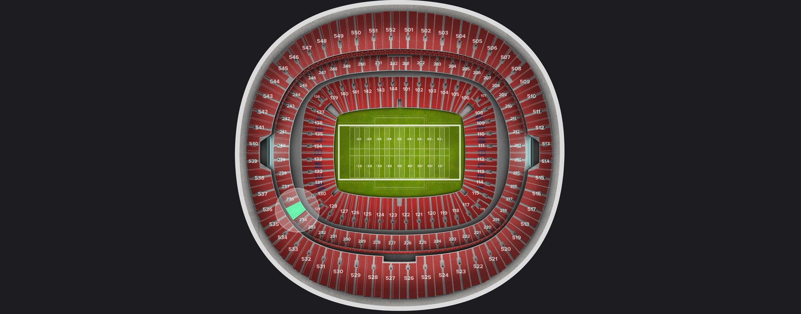 Seat view from Club
