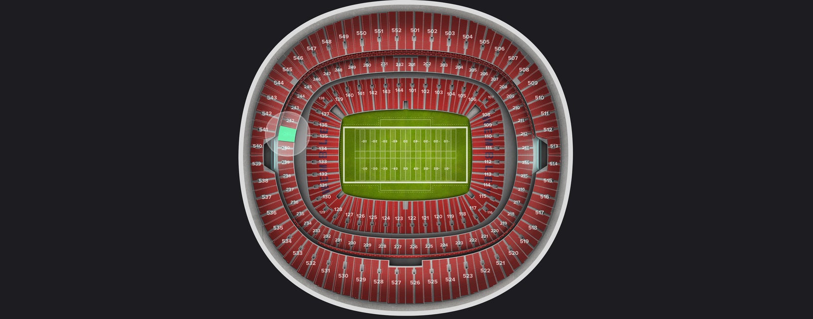 Seat view from Club