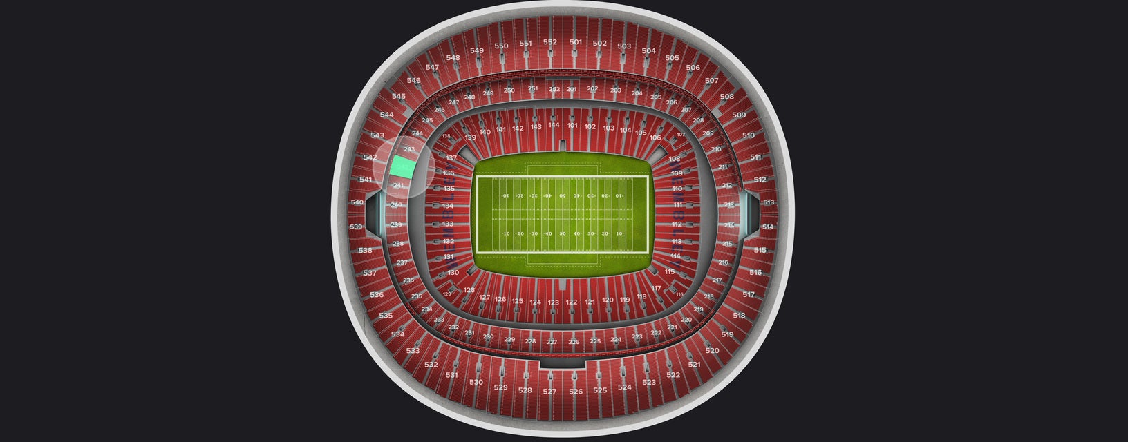 Seat view from Club
